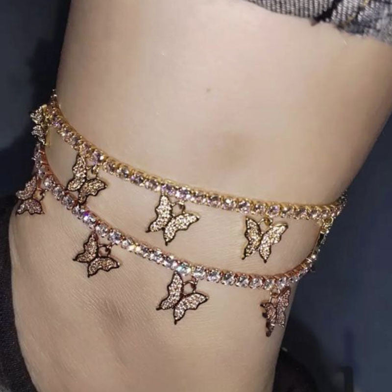 Small butterfly anklet