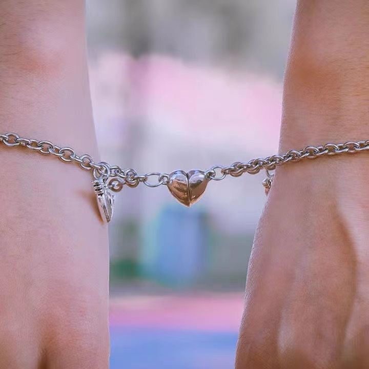 Ins Simple Love Lock-in Couples Girlfriends Bracelet