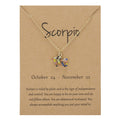 Fancy Diamond Symbol Edition Twelve Constellation Paper Card Necklace Lady