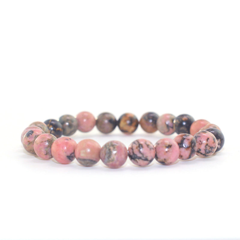 Obsidian black line rutile bracelet