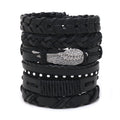 Vintage Men's Leather Bracelet European And American Woven Suit Carrying Strap