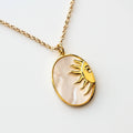 Stainless Steel Shell Sun Medal Sweater Chain