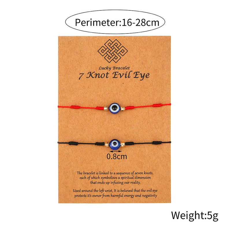 Personality 7 Knot Red String Bracelet