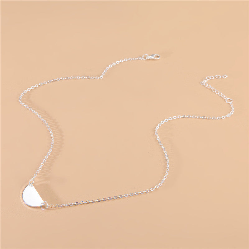 Ins Metal Geometric U-shaped Pendant Necklace