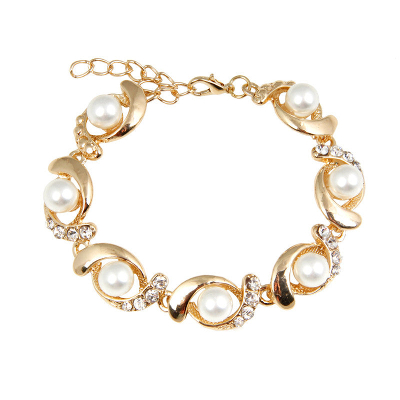 Creative Diamond Pearl Alloy Bracelet