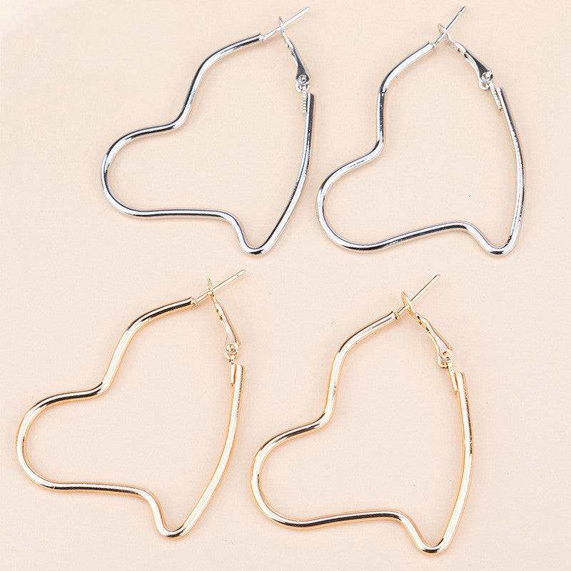 New Simple Love Exaggerated Earrings