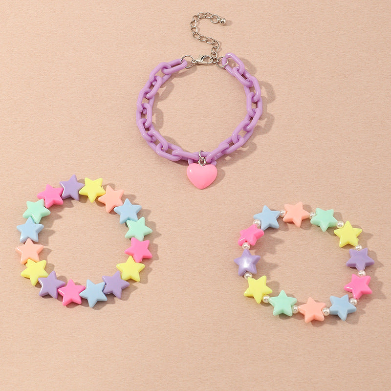 Sweet And Cute Resin Love Hand Decoration Chain