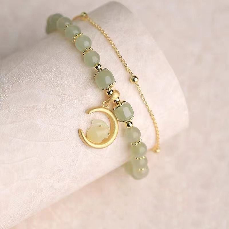 Chinese Style Jade Rabbit Bracelet