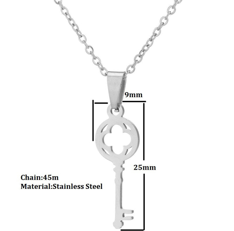 Stainless Steel Temperament Simple Key Clavicle Chain