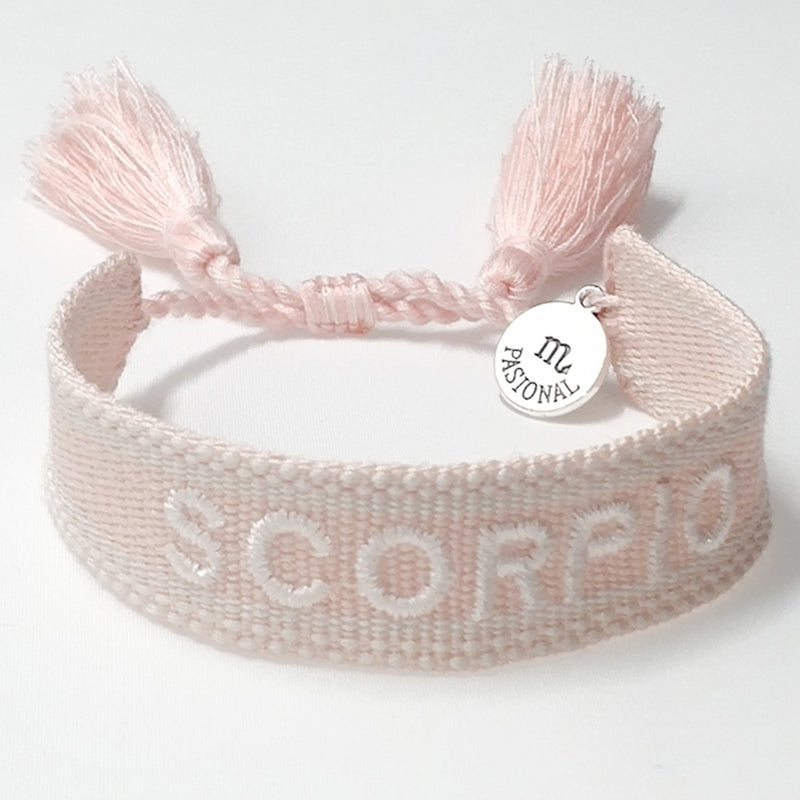 Zodiac Sign Embroidered Bracelet for Women Charms Gifts for Mom