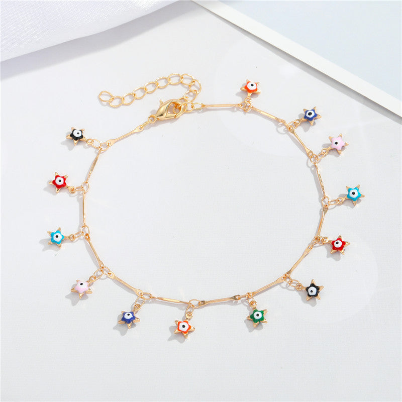 Personalized Color Irregular Shape Anklet