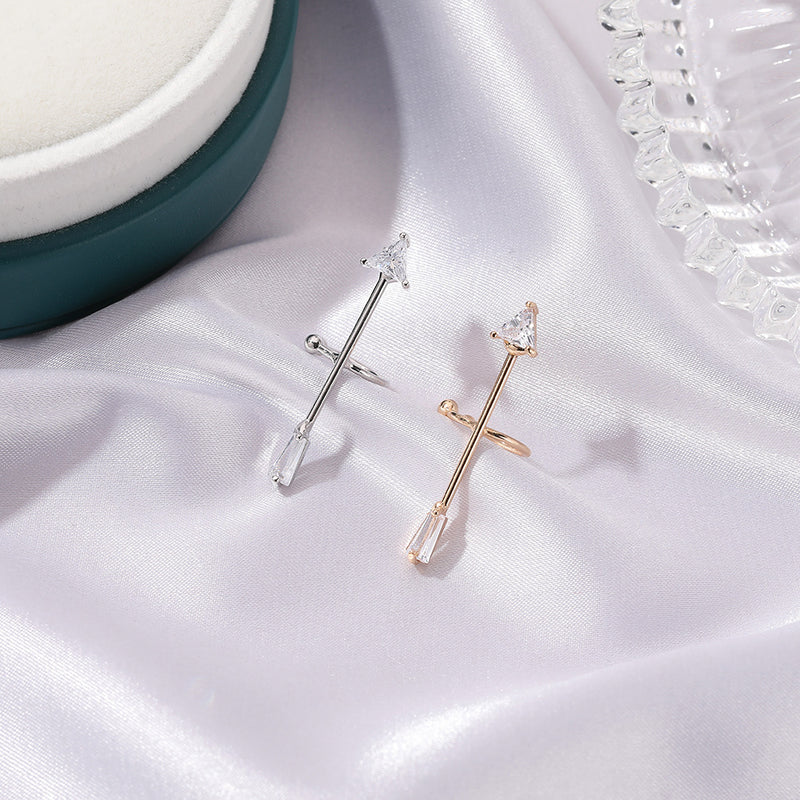 New Style Temperament Zircon Arrow Ear Clip