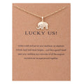 Lucky Elephant Anchor Horseshoe Wings Bow Necklace Clavicle Chain