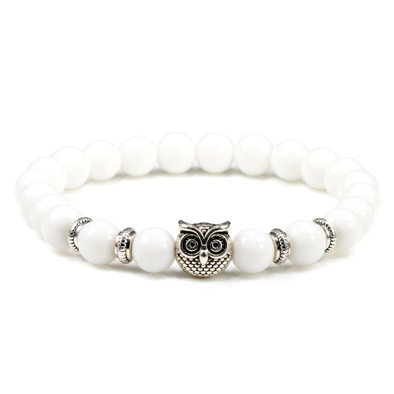 Turquoise Beaded Owl Yoga Bracelet