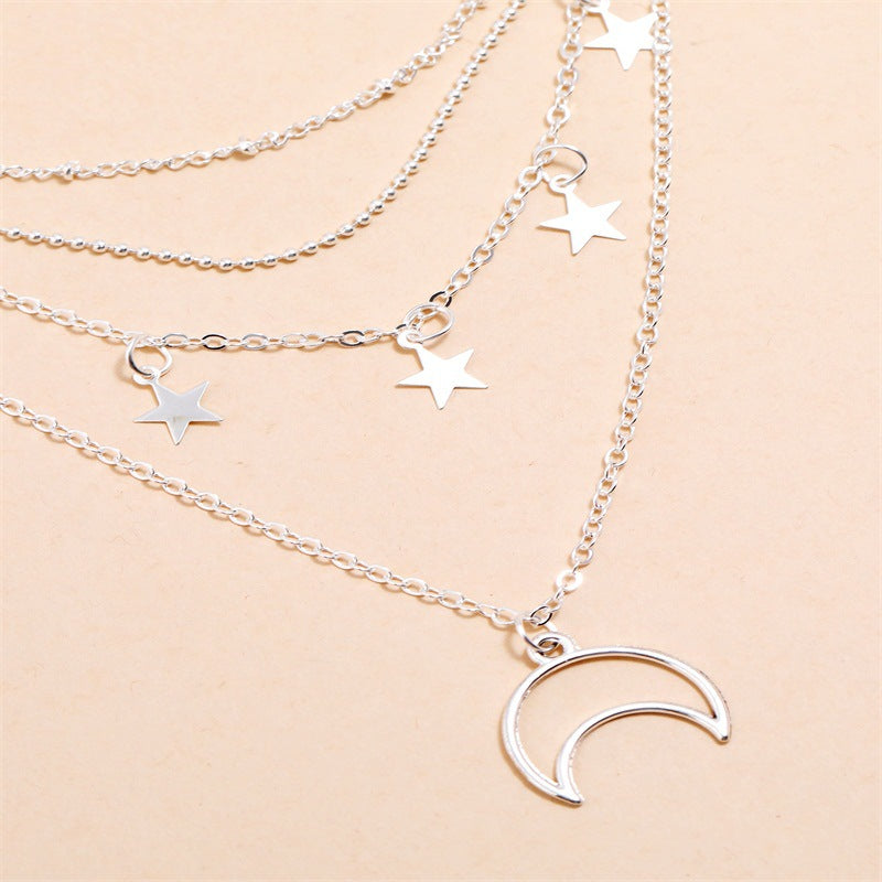 Fashion All-Match Five-Pointed Star Tassel Necklace