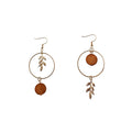 Fashion Creative Personality Leaf Wood Earrings