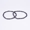 Magnetic Oval Bead Black Magnet Electroplating AB Color Anklet