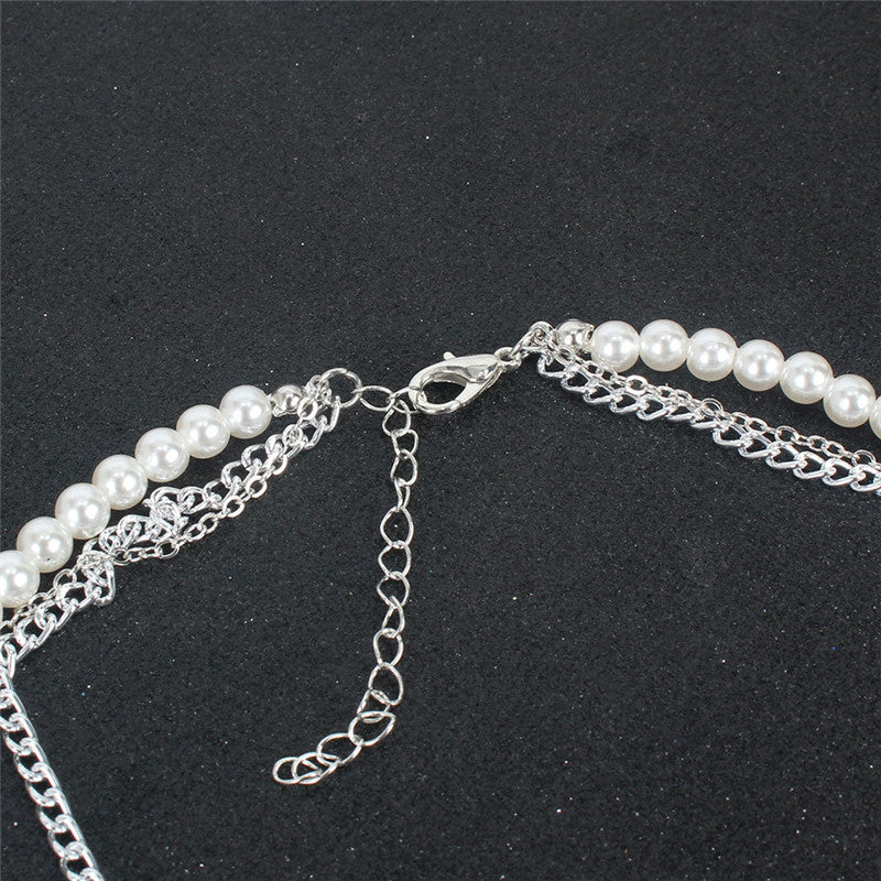 European And American Fashion Style Personalized Pearl Multi-layer Necklace