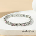 Ladies' Interlocking Gold And Diamond Magnet Bracelet