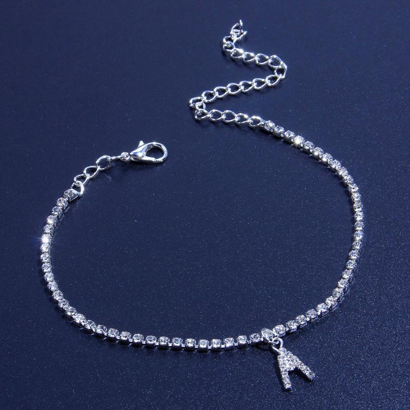 Capital English Letters Alloy Anklet