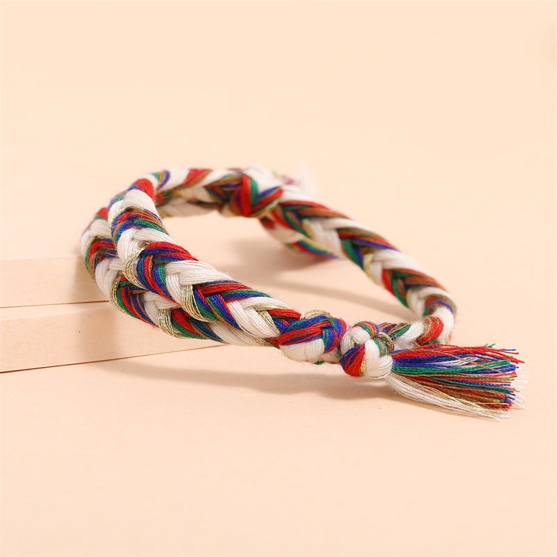 Colorful Cotton And Linen Hand-Woven Hand Rope