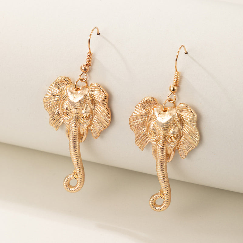 New Fashion Jewelry Creative Alloy Fashion Elements Pearl Flower Animal Elephant Earrings Female