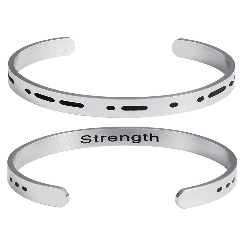Euramerican Morse Password Letter Bracelet New