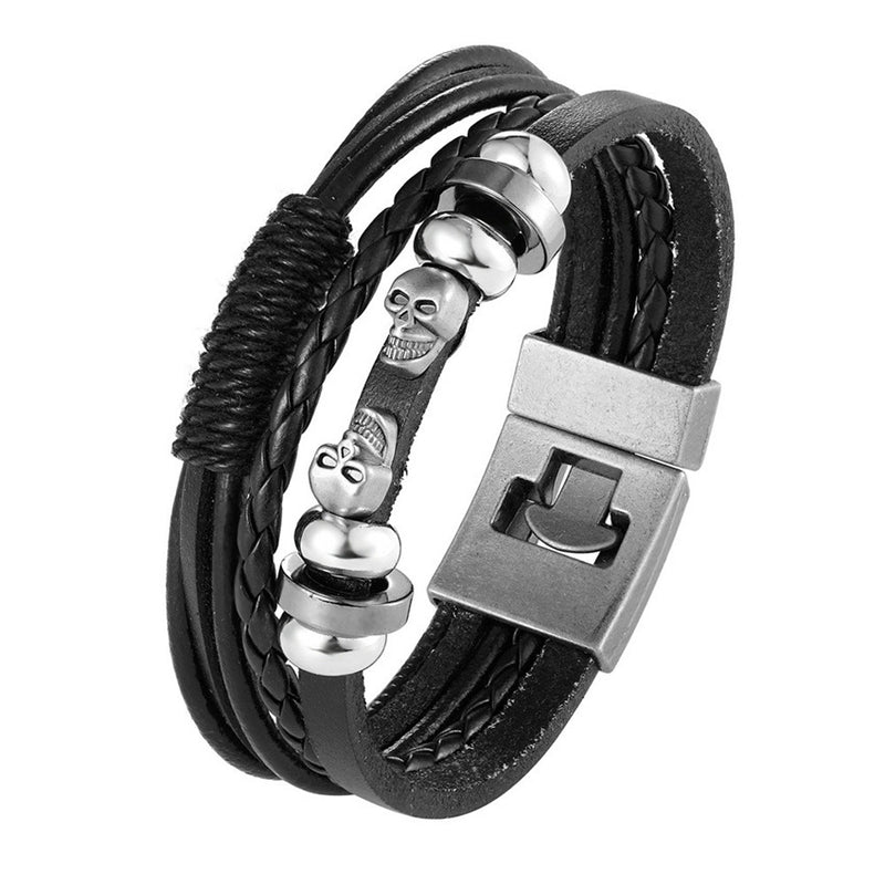 Men's all-match leather bracelet