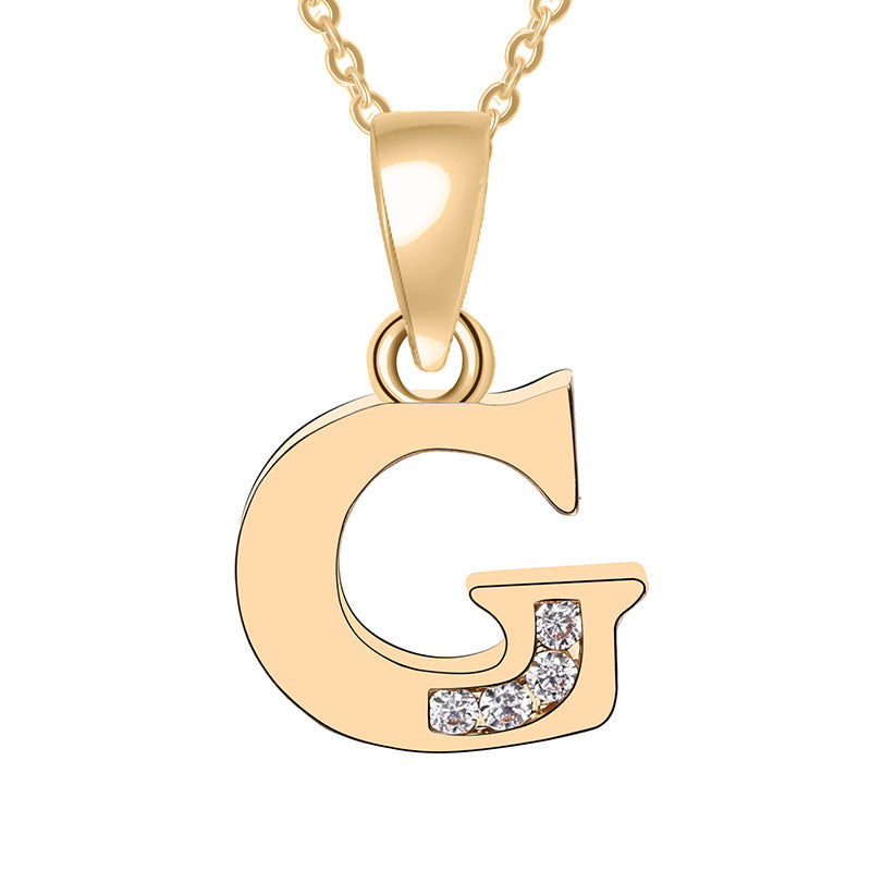 Europe and the United States 26 English alphabet fashion high-grade diamond necklace accessories