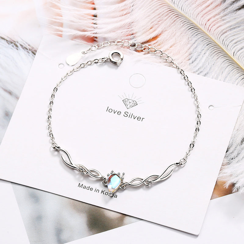 Multicolored moonstone niche cold wind bracelet