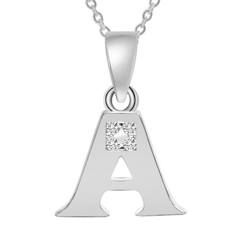 Europe and the United States 26 English alphabet fashion high-grade diamond necklace accessories