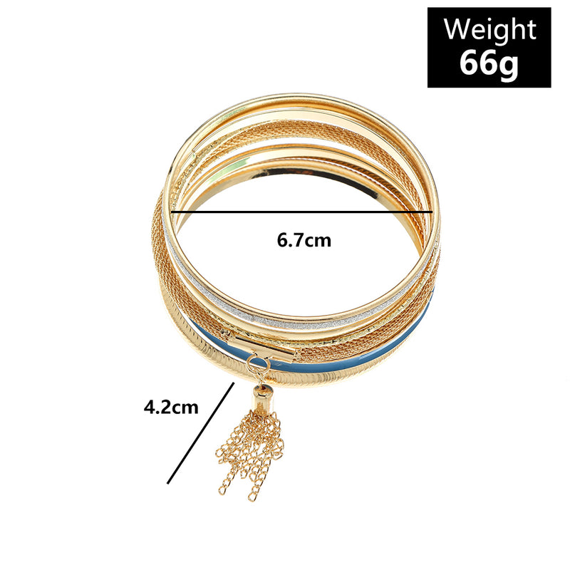Simple Trendy Irregular Bracelet Set