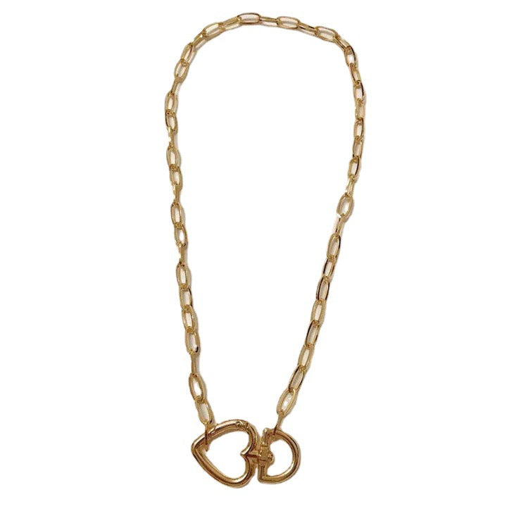 Ins Cold Wind Love Buckle Men's And Women's Necklace