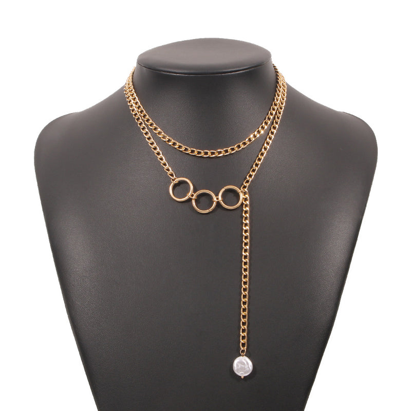 Ring Retro Double Layer New Necklace