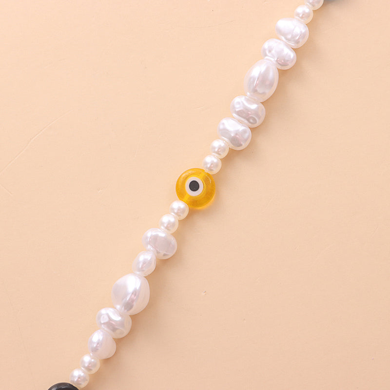 Irregular Shaped Pearl Eye Necklace For Women