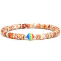 Men's Natural Imperial Stone Spacer Bracelet