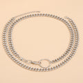 Simple Multi-layer Flat Snake Chain Electroplated Rhinestone Necklace