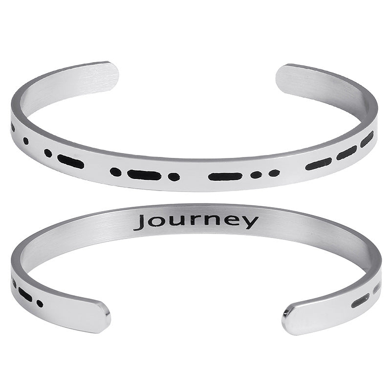 Euramerican Morse Password Letter Bracelet New