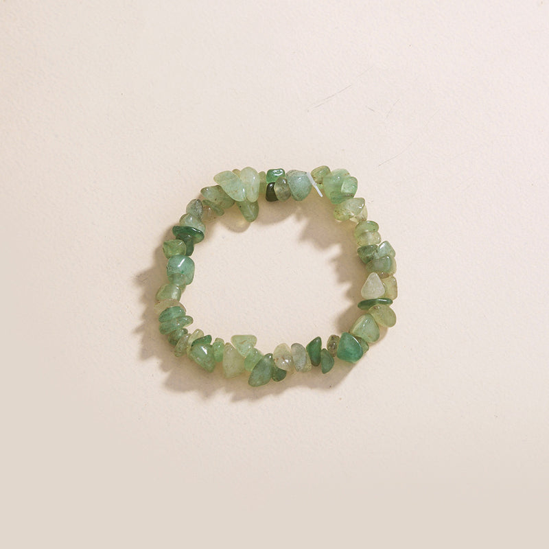 Light Green Turquoise Natural Rough Stone Elastic Bracelet