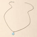 Alloy Drip Oil Flower Necklace Round Bead Clavicle Chain
