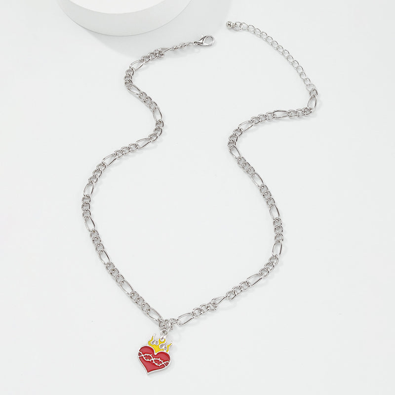 New Love Flame Simple Personality Necklace