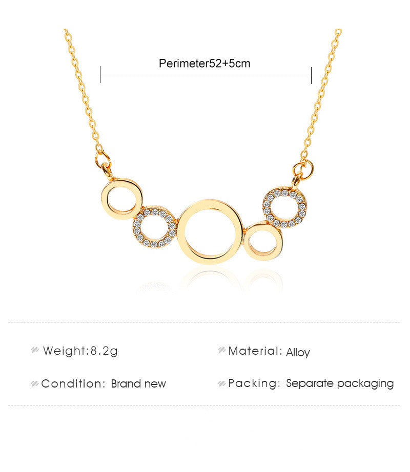 Fashion Alloy Diamond-studded Clavicle Chain Irregular Chain