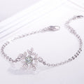 Silver elk snowflake bracelet