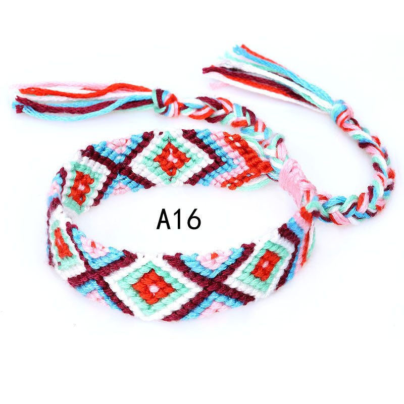 Colorful cotton hand-woven bracelet