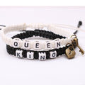 Fashion couple bracelet letter leather rope bracelet hand-woven bracelet