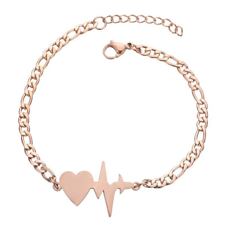 Stainless steel ECG bracelet female