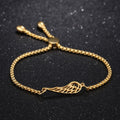 Rose gold feather bracelet