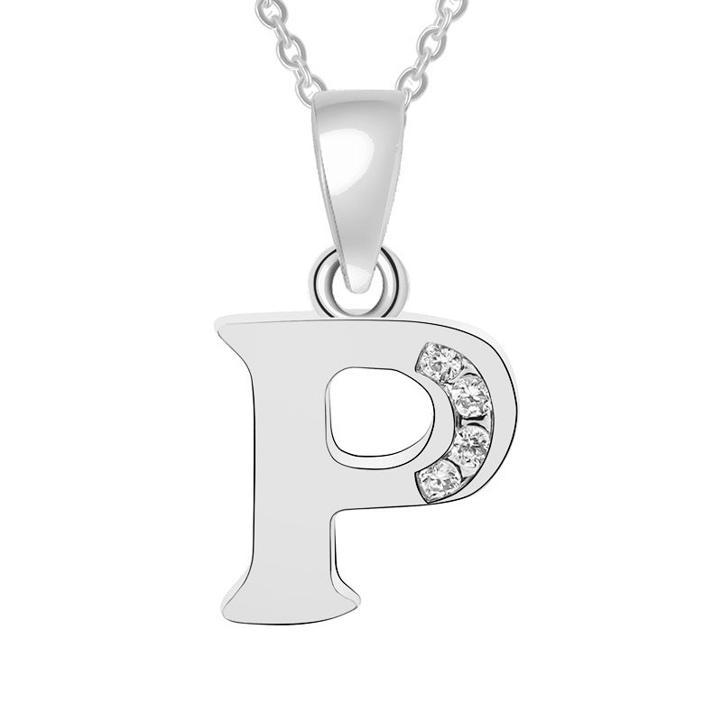 Europe and the United States 26 English alphabet fashion high-grade diamond necklace accessories