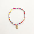 Women's Shell Anklet, Colorful Beaded Simple