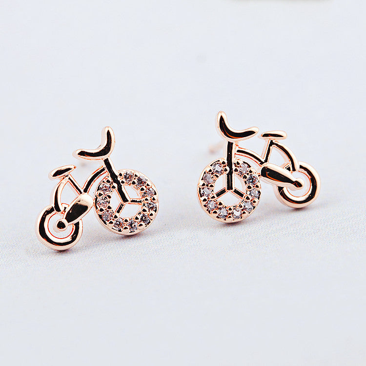 Sweet bicycle earrings